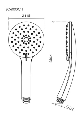 Душевая лейка Sancos Lotus SC6003CH цвет хром